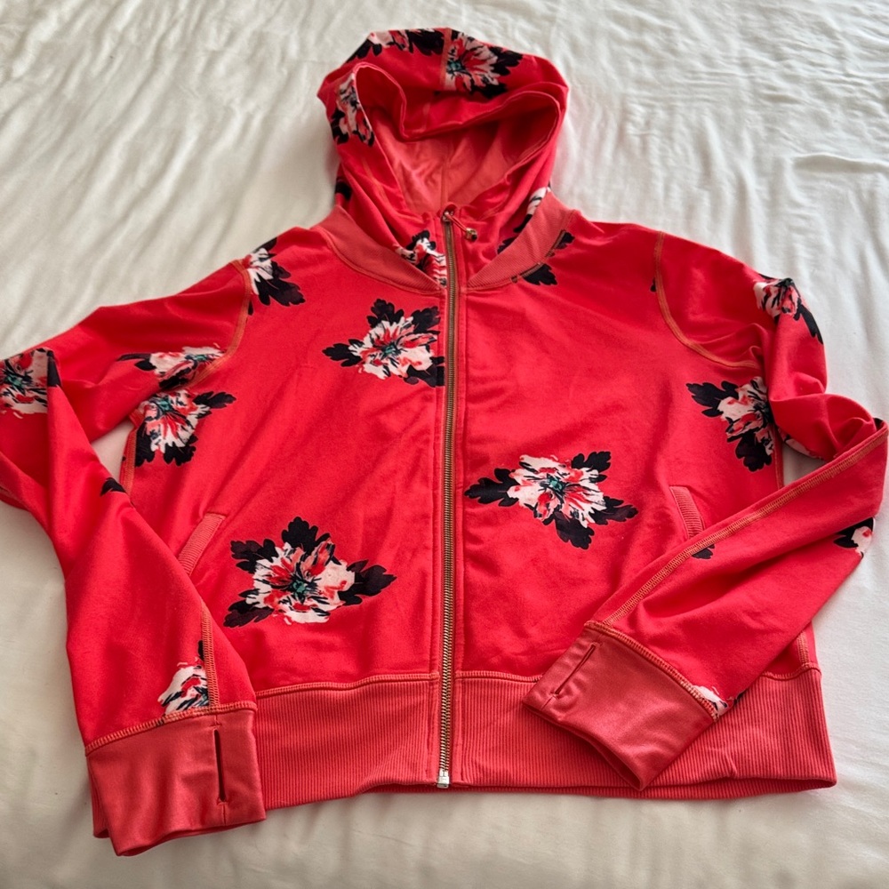 Lululemon Athletica Floral Red Hoodie
